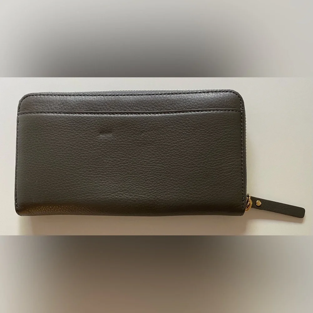 Kate Spade NWOT Gray Leather Continental Zip Long Wallet (W59) - Picture 4 of 5